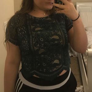 lace crop top